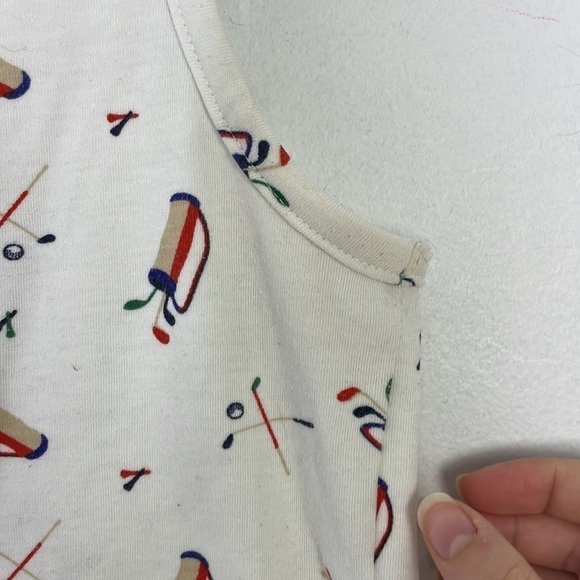 VINTAGE Golf novelty print quirky polo tank - Picture 6 of 7